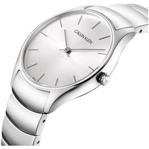 Calvin Klein K4D22146 Ladies Classic Silver Sun-ray Dress Swiss Watch - WatchStatus Ltd