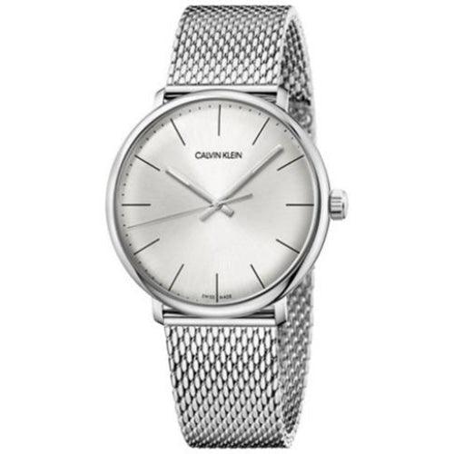 Calvin Klein K8M21126 Men's High Noon Silver Stainless Mesh Swiss Watch - WatchStatus Ltd