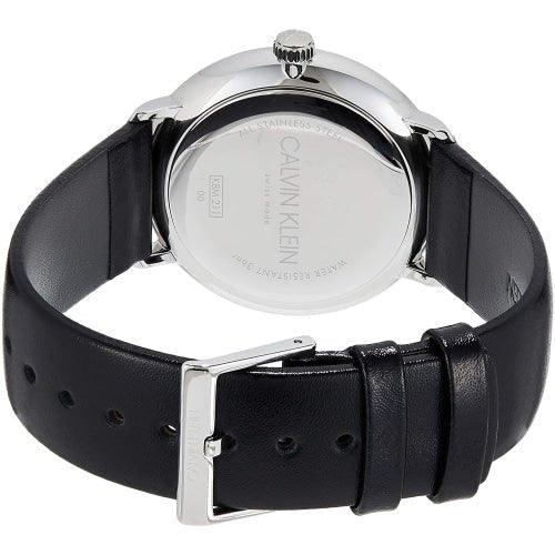 Calvin Klein K8M211CN Men's High Noon Blue/Black Leather Swiss Watch - WatchStatus Ltd