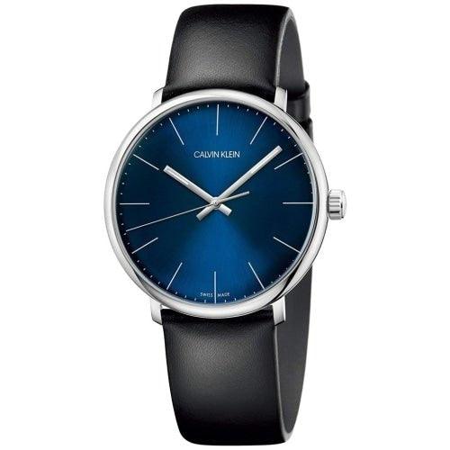 Calvin Klein K8M211CN Men's High Noon Blue/Black Leather Swiss Watch - WatchStatus Ltd