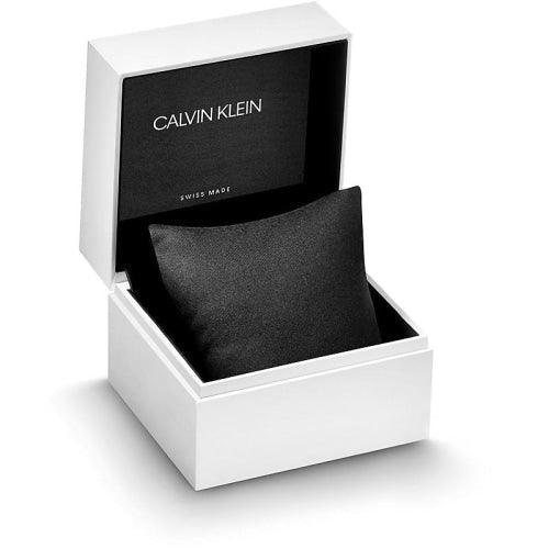 Calvin Klein K8M271C6 Men's High Noon Silver/Black Leather Chronograph Swiss Watch - WatchStatus Ltd