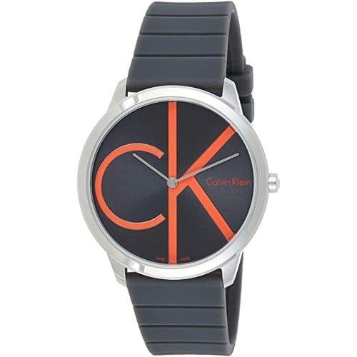 Calvin Klein Minimal Men's Grey Rubber 40mm Watch K3M211T3 - WatchStatus Ltd