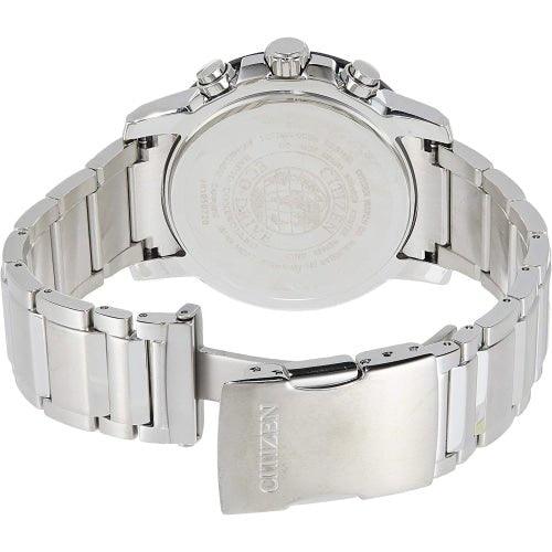 Citizen AT8124-91L Men's Radio Controlled Silver/Blue Perpetual World Chronograph Stainless Watch - WatchStatus Ltd
