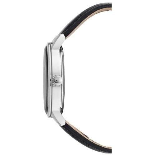 Citizen BM7460-11E Men's Classic Silver/Black Eco-Drive Solar Leather Watch - WatchStatus Ltd