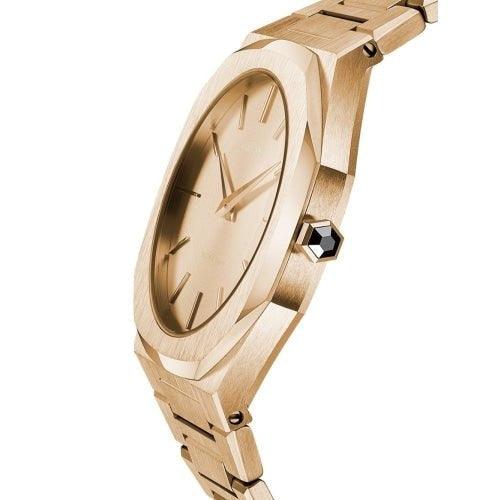 D1 Milano A-UTBL03 Unisex Ultra-thin Brushed Gold 38mm Watch - WatchStatus Ltd