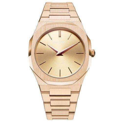 D1 Milano A-UTBL03 Unisex Ultra-thin Brushed Gold 38mm Watch - WatchStatus Ltd