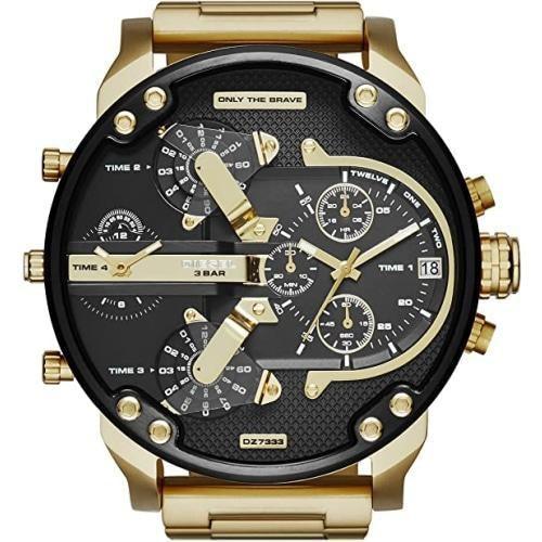 Diesel DZ7333 Mens Mr Daddy Gold Stainless Steel Chronograph Watch - WatchStatus Ltd