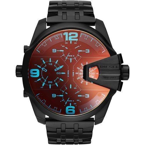 Diesel DZ7373 Mens Uber Chief Black & Pearlescent Glass Stainless Steel Watch - WatchStatus Ltd