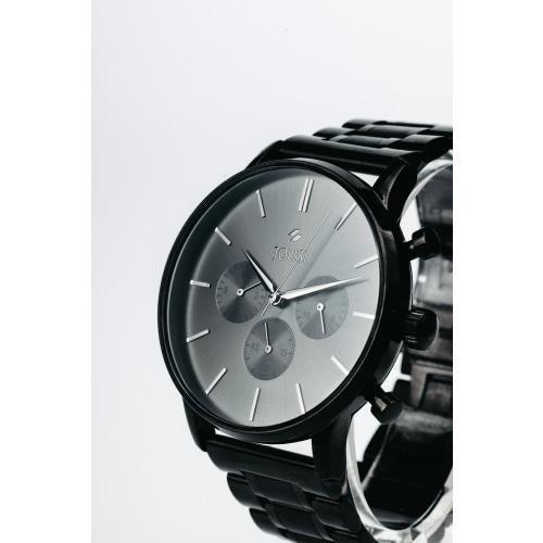 Eminence Mens Gunmetal Dial Chronograph Black Stainless Steel Watch - WatchStatus Ltd