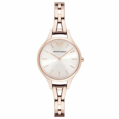 Emporio Armani AR11055 Ladies Aurora Rose Gold Stainless Watch - WatchStatus Ltd