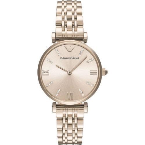 Emporio Armani AR11059 Ladies Gianni T-bar Rose Gold Watch - WatchStatus Ltd