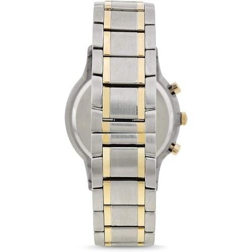 Emporio Armani AR11076 Men's Renato Silver/Gold Stainless Chronograph Watch - WatchStatus Ltd