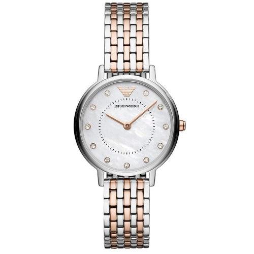 Emporio Armani AR11094 Ladies Gianni Silver/Rose Gold Stainless Watch - Watches