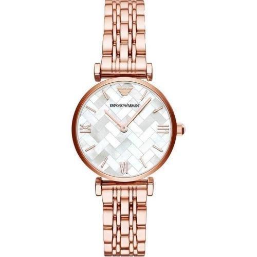 Emporio Armani AR11110 Ladies Kappa T-bar Mother Of Pearl Tile Watch - WatchStatus Ltd