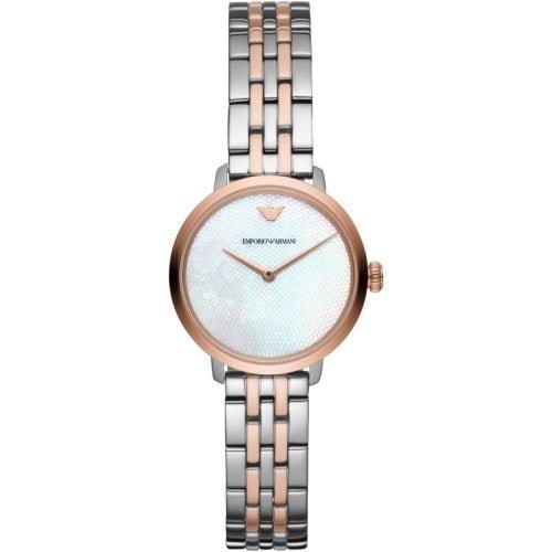 Emporio Armani AR11157 Ladies Two-Tone & Mother of Pearl Dial Watch - WatchStatus Ltd