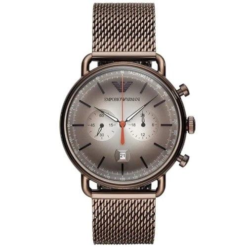 Emporio Armani AR11169 Men's Aviator Bronze Chronograph Watch - WatchStatus Ltd