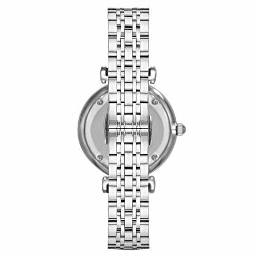 Emporio Armani AR11170 Ladies Gianni T-bar Marble Polished Stainless Steel Crystal Watch - WatchStatus Ltd