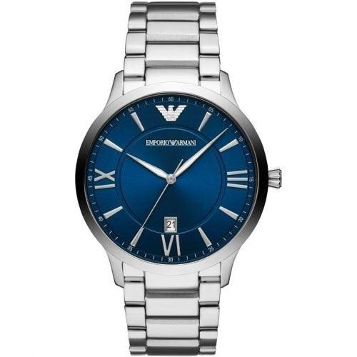 Emporio Armani AR11227 Men's Giovanni Silver & Blue Stainless Watch - WatchStatus Ltd