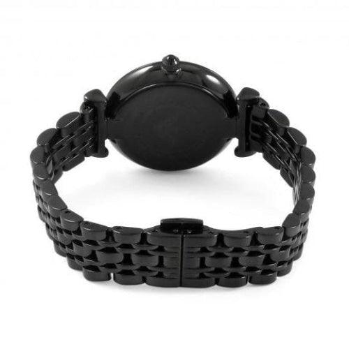 Emporio Armani AR11245 Ladies Gianni T-bar Black Stainless Crystal Watch - WatchStatus Ltd