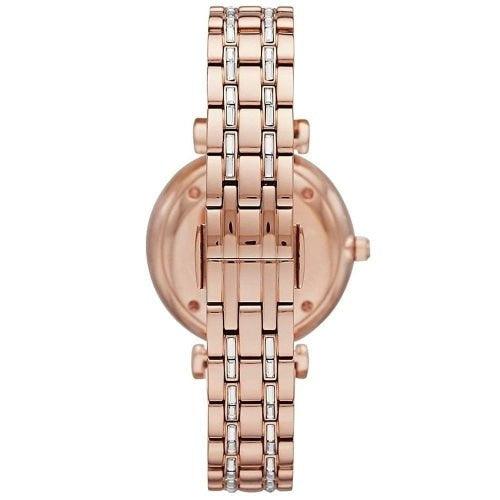 Emporio Armani AR11294 Ladies Gianni T-Bar Ladies Rose Gold Pearl Watch - WatchStatus Ltd