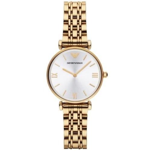 Emporio Armani AR1877 Ladies Gianni Gold / Silver Watch - WatchStatus Ltd