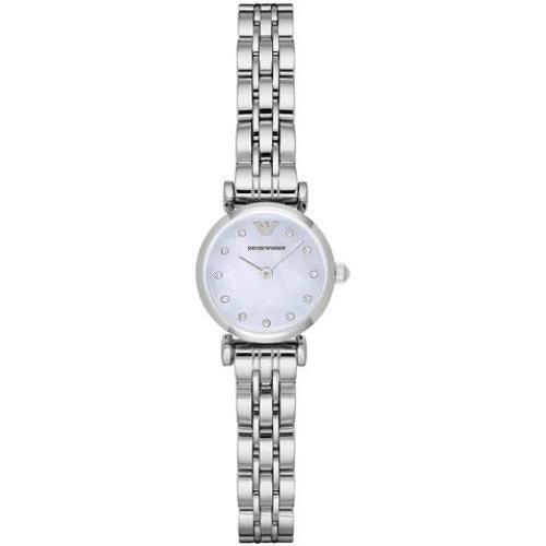Emporio Armani AR1961 Ladies Gianni Silver Mother-of-Pearl Stainless Watch - WatchStatus Ltd
