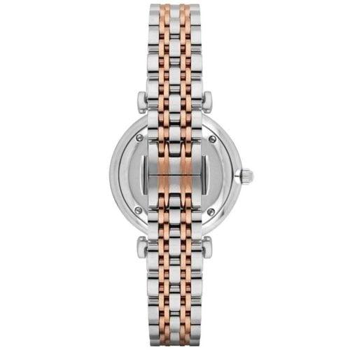 Emporio Armani AR1987 Ladies Retro Silver Signature Stainless Watch - WatchStatus Ltd