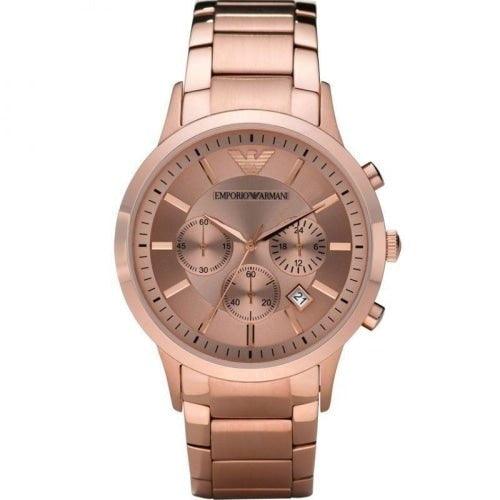 Emporio Armani AR2452 Men's Renato Rose Gold Chronograph Watch - WatchStatus Ltd