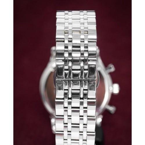 Emporio Armani Gianni Men's Silver Chronograph Watch AR1933 - WatchStatus Ltd