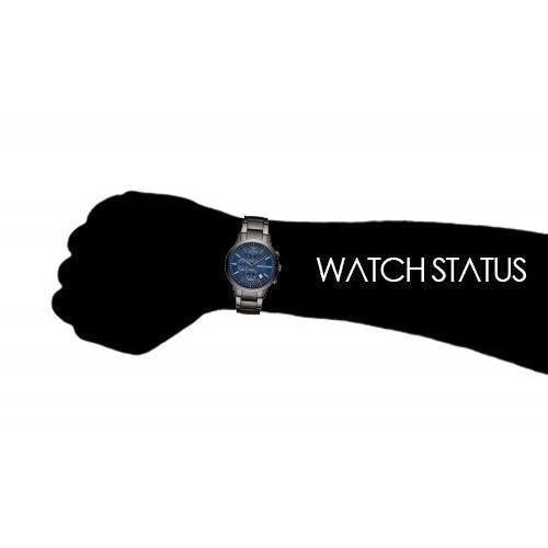 Emporio Armani Renato Men's Gunmetal / Blue Chronograph Watch AR11215 - WatchStatus Ltd