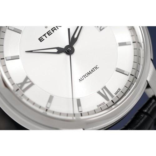 Eterna Adventic Men's Silver / Black Leather Automatic Watch 2970.41.62.1326 - WatchStatus Ltd