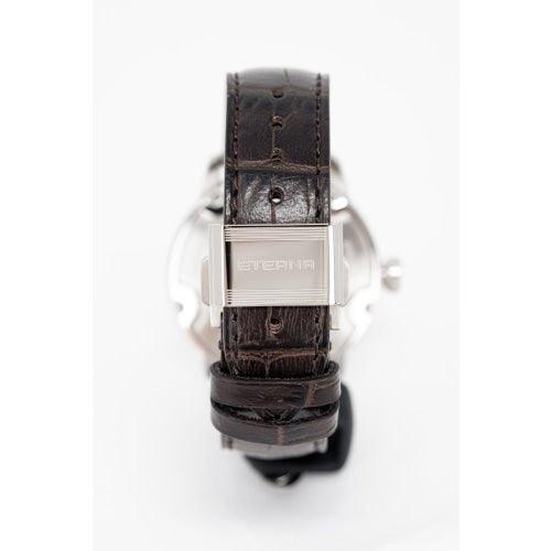 Eterna Adventic Men's Silver / Brown Leather Automatic Watch 2970.41.17.1325 - WatchStatus Ltd