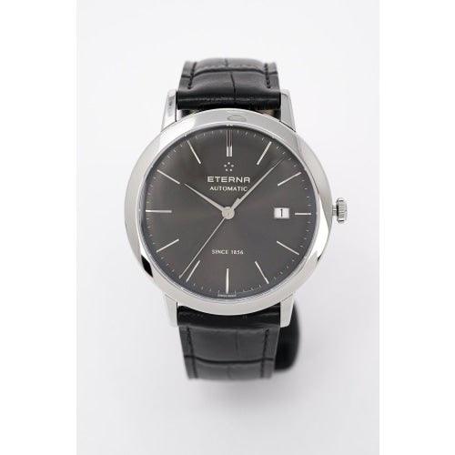 Eterna Eternity Men's Grey / Black Leather Automatic Watch 2700.41.50.1383 - WatchStatus Ltd
