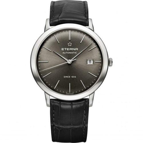 Eterna Eternity Men's Grey / Black Leather Automatic Watch 2700.41.50.1383 - WatchStatus Ltd