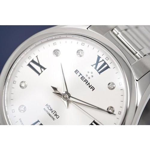 Eterna KonTiki Ladies Silver Diamond Automatic Watch 1260.41.16.1731 - WatchStatus Ltd