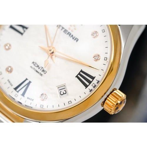 Eterna KonTiki Ladies Two-tone Diamond Automatic Watch 1260.53.66.1732 - WatchStatus Ltd