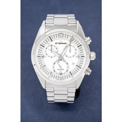 Eterna KonTiki Men's Silver Chronograph Watch 1250.41.11.0217 - WatchStatus Ltd