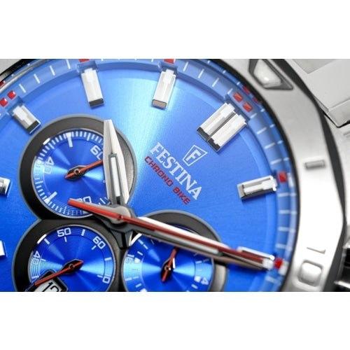 Festina Chrono Bike Mens Electric Blue Stainless Steel F20448-2 - WatchStatus Ltd