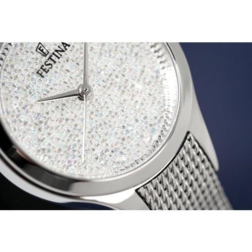 Festina Mademoiselle Ladies Silver Crystal Watch F20336-1 - WatchStatus Ltd