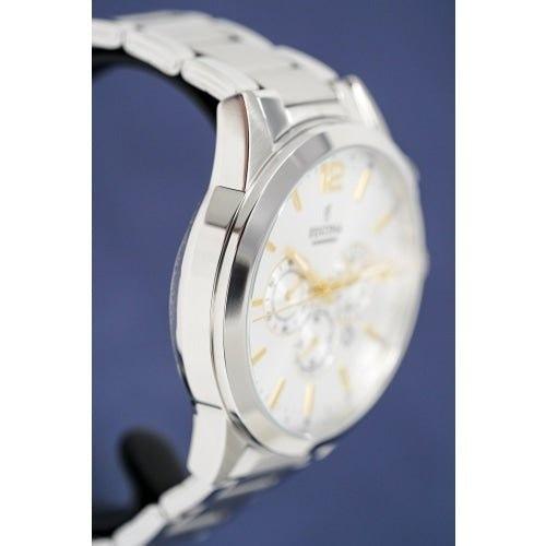 Festina Watch Silver Gold Timeless Chrono Stainless Steel F20343-1 - WatchStatus Ltd