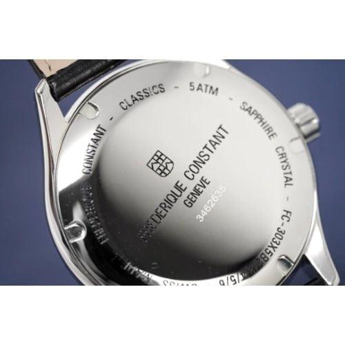 Frederique Constant Classics Men's Automatic Black Leather Watch FC-303MS5B6 - WatchStatus Ltd