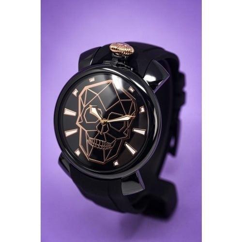 Gaga Milano Bionic Skull Slim Black 46mm Watch 5082.BS01 - WatchStatus Ltd