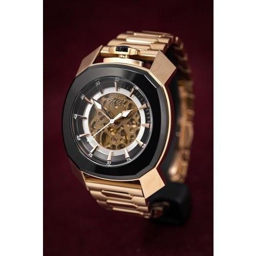 Gaga Milano Frame_One Skeleton Rose Gold 7074.01 - WatchStatus Ltd