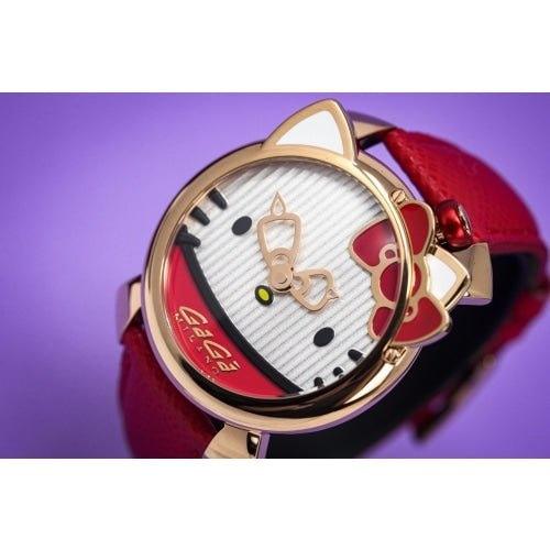 GaGa Milano Hello Kitty Rose Gold / Red 40mm Watch - WatchStatus Ltd