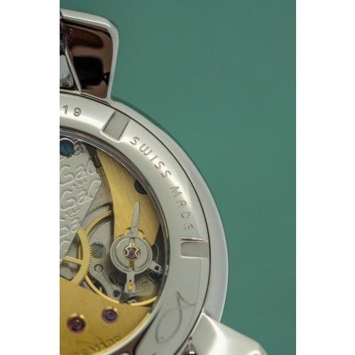 GaGa Milano Manuale Automatic Black Leather 48mm Watch 5010.11 - WatchStatus Ltd