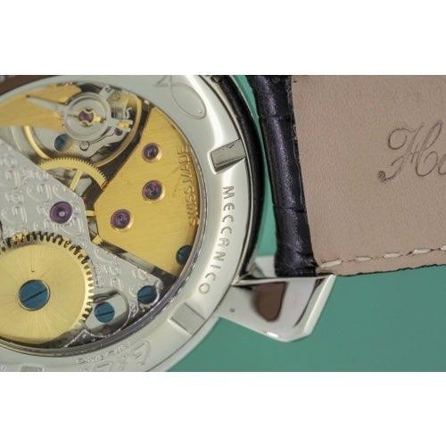 GaGa Milano Manuale Automatic Black Leather 48mm Watch 5010.11 - WatchStatus Ltd