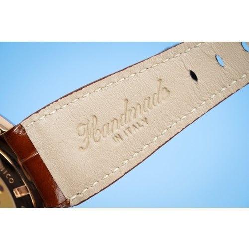 GaGa Milano Manuale Automatic Silver Dial Brown Leather 48mm Watch - WatchStatus Ltd