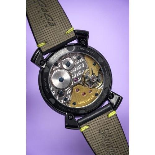 GaGa Milano Manuale Bionic Yellow Skull Black 48mm Watch 5062.01S - WatchStatus Ltd