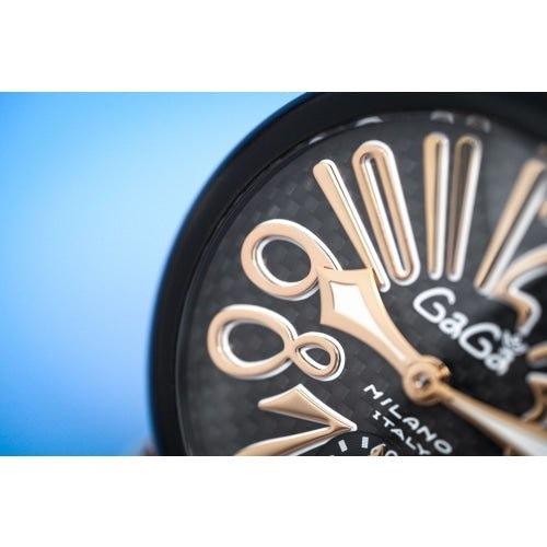 GaGa Milano Manuale Carbon Brown Leather 48mm Watch - WatchStatus Ltd
