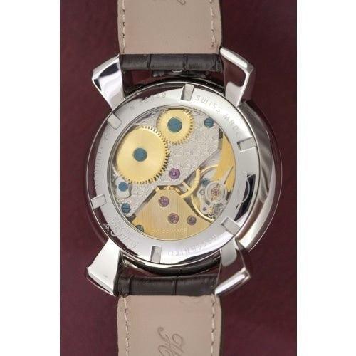 GaGa Milano Manuale Mechanical Brown Leather 48mm Watch 5010.13 - WatchStatus Ltd